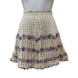 Vintage Crochet Colorful Apron Cottagecore‎ Peasant